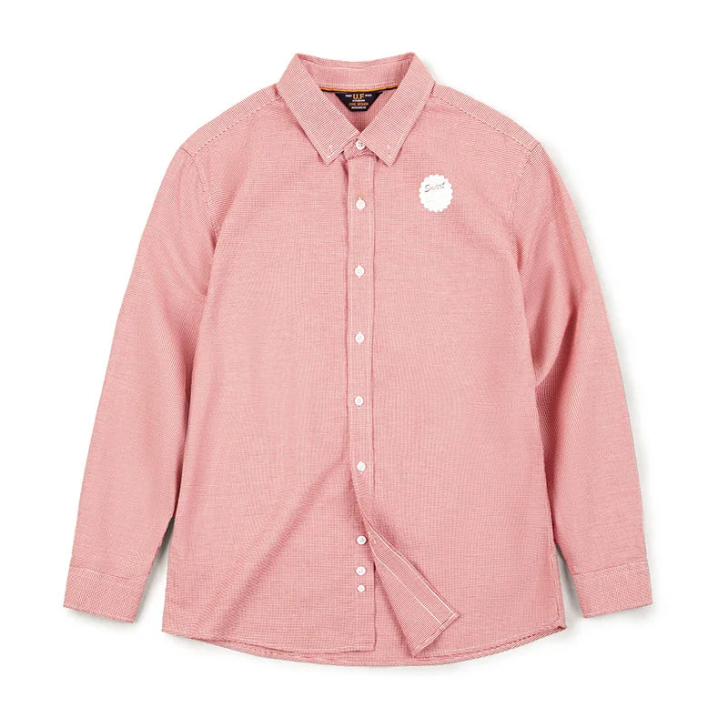 Maden Men's Casual Commuter Business Formal Shirt 100% Cotton  Slim Fit Long Sleeve Plaid Shirts Vintage Social Blouses Tops