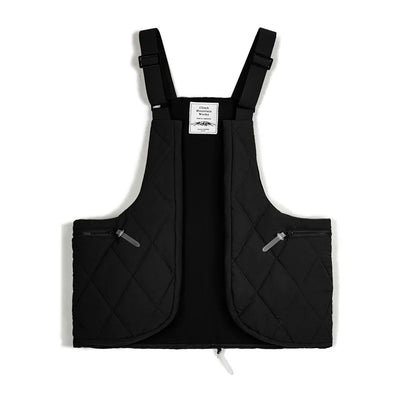 Maden Men's Quilted Vest Bag Large-capacity Crossbody Cotton Bag  Outdoor Multifunctional Padded Vest Heated Sleeveless Jacket