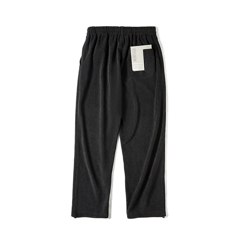 Maden Work Clothes With No Ironing And Sagging Sensation Pants With Straight Legs Imitation Corduroy Long Pants For Men