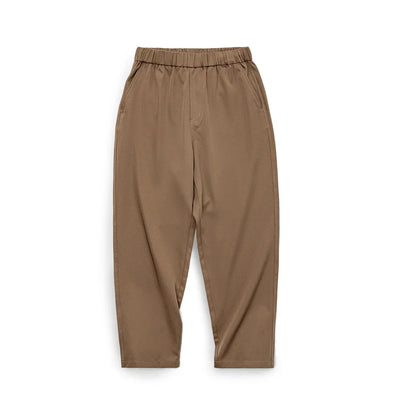 Maden Easypants Casual Pants Iron-free Anti-wrinkle Loose Straight Fit Solid Elastic Waistband with Pocket Design, Trousers
