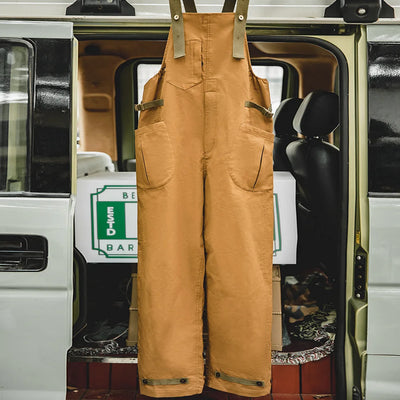 Maden Workwear American Retro Strap Pants Loose Straight Barrel Amekaji Casual One Piece Sling Long Pants Men's Fashion