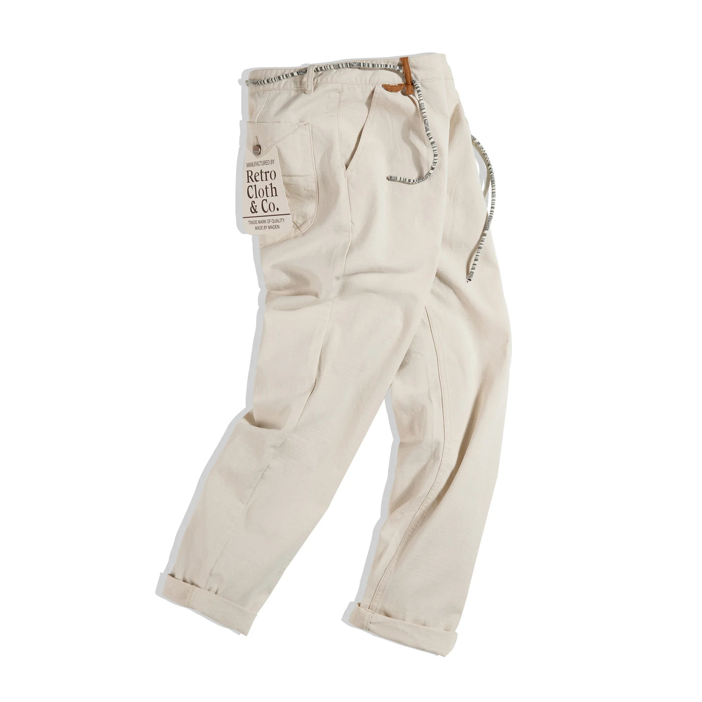 Maden American Vintage Cotton Seed Shell Casual Pants Amekaji Men's Loose Straight Pants Designer Essential Trousers Streetwear