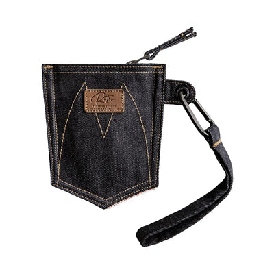 Maden Denim Retro Coin Bag Blue Mini Bag for Men and Women Daily Fashion Accessories