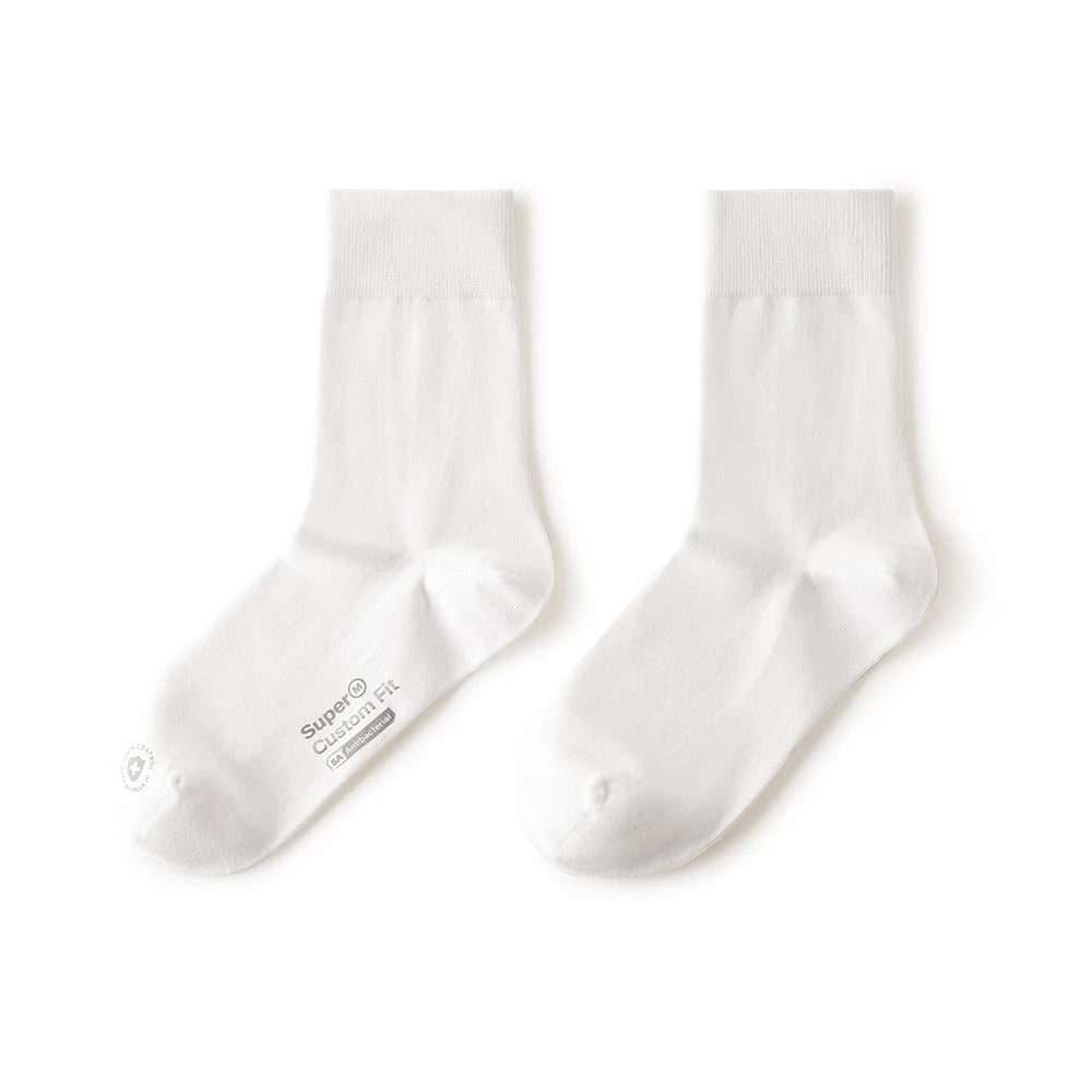 Maden 3 Pack Pairs Summer Cotton Socks Grade Antibacterial Knitted Mid-calf Sports Breathable Deodorant Socks
