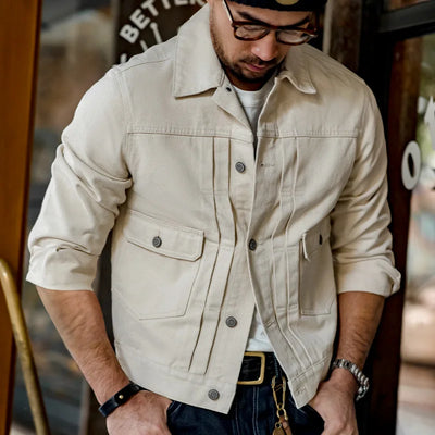 Traff Chaquetas de Denim Retro Tipo II