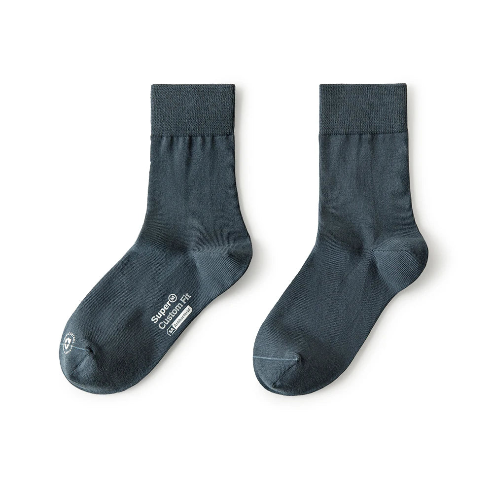 Maden 3 Pack Pairs Summer Cotton Socks Grade Antibacterial Knitted Mid-calf Sports Breathable Deodorant Socks