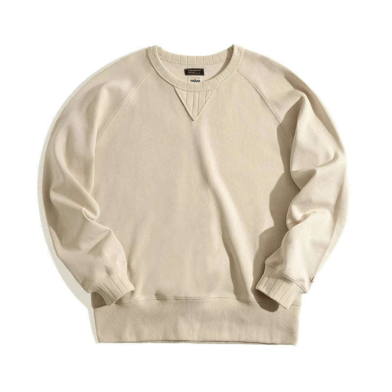 Maden Vintage Men's Hoodies Sweatshirt Oversize Male Loose Cotton Solid Thicken Warm Sweatshirts Casual Knitting Hoodied Clothes