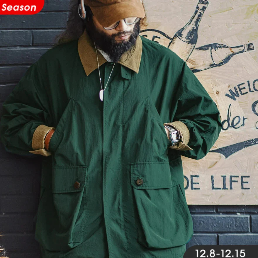 Traff Chaqueta Retro Safari de Pana