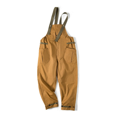 Maden Workwear American Retro Strap Pants Loose Straight Barrel Amekaji Casual One Piece Sling Long Pants Men's Fashion