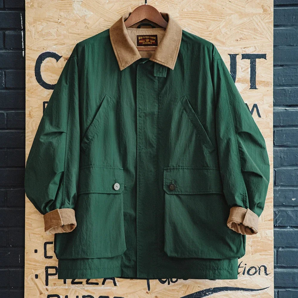 Traff Chaqueta Retro Safari de Pana