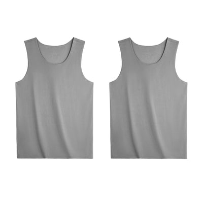 Maden New Casual Solid Color Tank Tops Inner Layer Basic Tops for Men's Versatile Seamless Vest Summer Slim Fit Sleeveless Vest