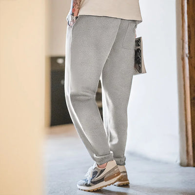 Maden American Casual Pants With Elastic Waist Wrinkle Resistant Loose Fitting Straight Leg Sports Pants For Men's Autumn