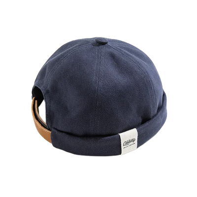 Maden Men Adjustable Denim Beanie Skull Cap Dockworker Hat Roll Cuff  Casual Caps Sailor Hats Male