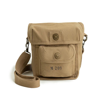 Maden Vintage M209 Tactical Cipher Machine Bag Outdoor Canvas Shoulder Crossbody Tote Bag Magnetic Buckle Square Waist Packs