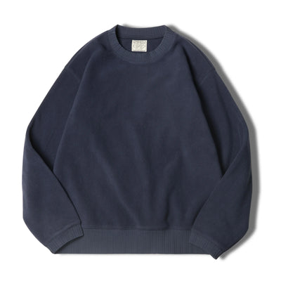 MADEN Men Polar Fleece Sweatshirt Autumn Winter Long Sleeve Round Neck Pullover Warm Thickened Bottom Shirt Black Sweatshirt