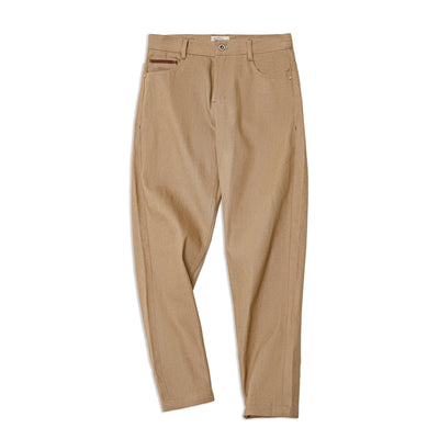 Maden Men Khaki Raw Jeans 11.7OZ Redline Selvedge Denim Jeans Amekaji Straight Pants Male Casual Trousers Hombre Solid Pants