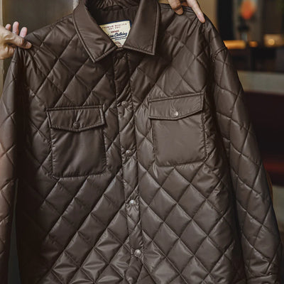 Traff Chaqueta Retro Acolchada con Diseño de Diamante