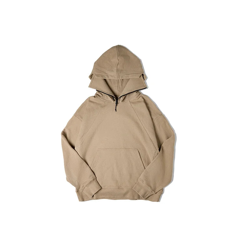 Maden American Sweater Mask Hoodie Zipper High Street Machine Coat Men's Autumn Casual Cityboy Special Design Pullover