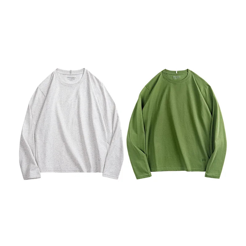 Maden New Casual Sorona Cool Long-sleeved T-shirt Quick-drying Antibacterial Round Neck Top for Men's Spring And Autumn