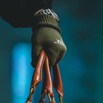 Maden Winter Cycling Tactical Gloves Elegant Touchscreen Vintage Knitted Print Full-finger Gloves Business Autumn Warm Fashion