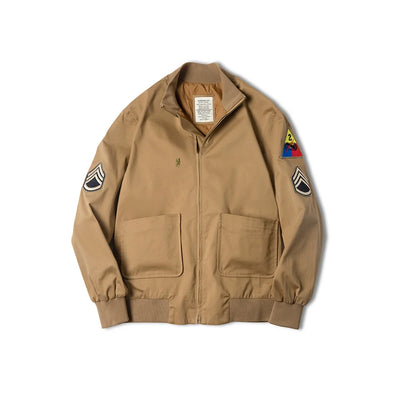 Maden Men’s M1942 Khaki Color Tank Jackets Lightweight Version and Thicker Version Autumn and Winter Fleece Lining Warm Coats