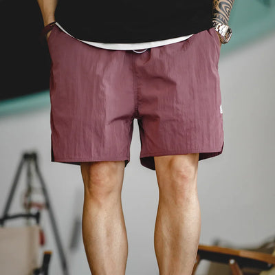 Maden Retro Training Sports Shorts with Thin Letter Embroidered Straight Shorts for Men's Summer Fashion Pants