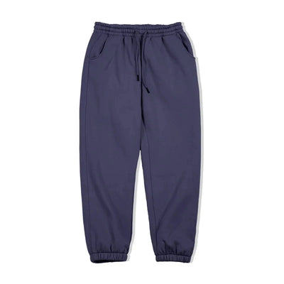 Maden Winter Fleece Sweatpants for Men Warm and Comfortable Solid Color Pants Drawstring Casual Trousers Men's Gray Pants