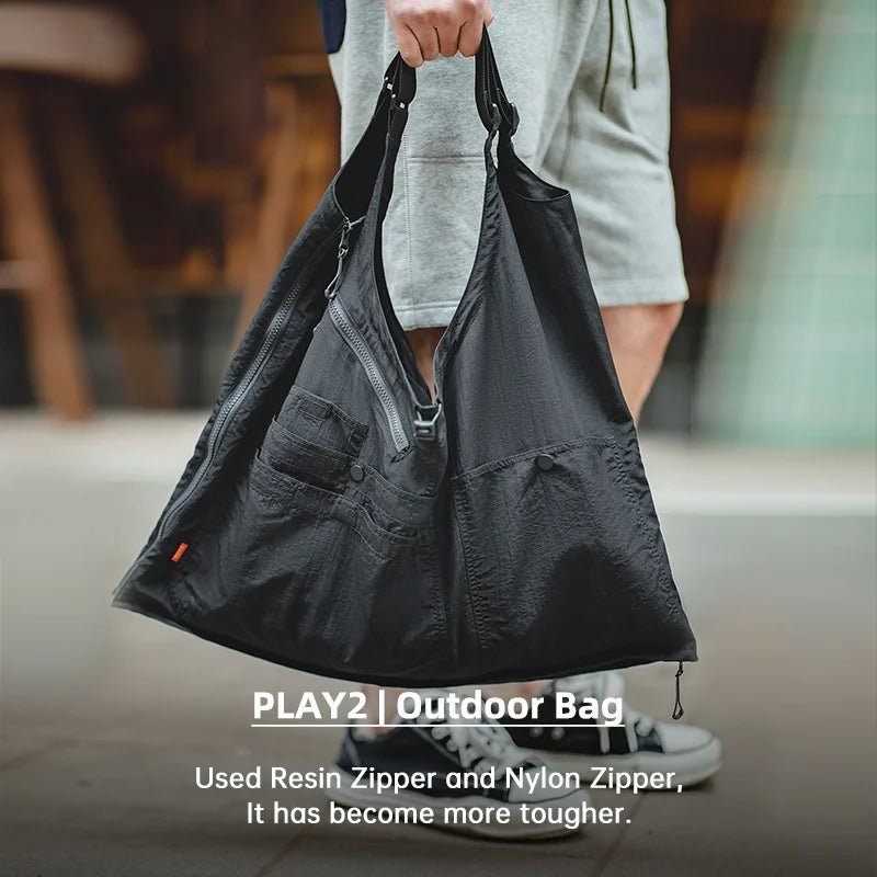 Maden Workwear Retro Multi Pocket Sleeveless Nylon Vest Outdoor Functional Dual Purpose Bag Coat For Men 2023 Fashion
