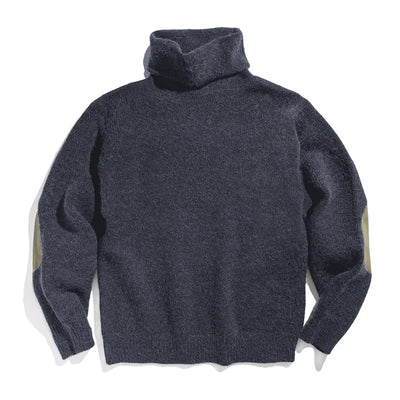 Maden Workwear American Retro Thickened Warm High Neck Sweater Autumn and Winter Lazy Knit Underlay Men's Tops