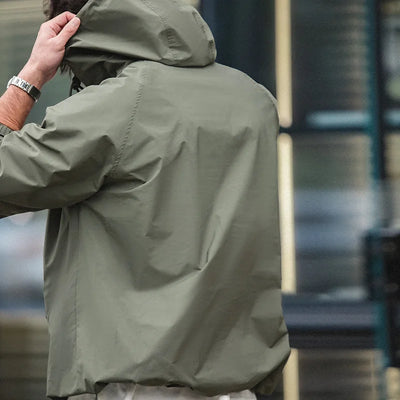 Maden M43 Parka Dark Green Deck Coat for Men Spring and Autumn Solid Color Hooded Sweatshirt Male Urban Outdoor Loose Jacket