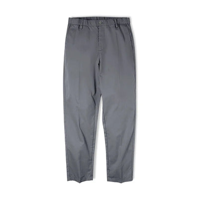 Maden Straight-fit Blazer Trousers for Men Khaki Casual Tapered Pants Elastic Waist Comfortable Pants Autumn Versatile