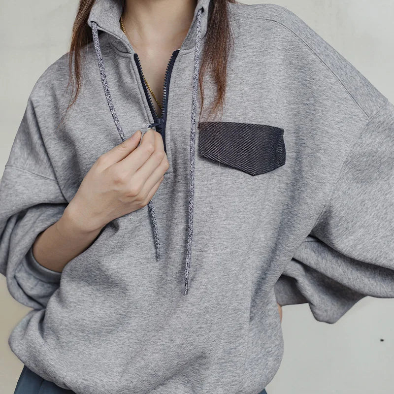 Sudadera con media cremallera para mujer Traff