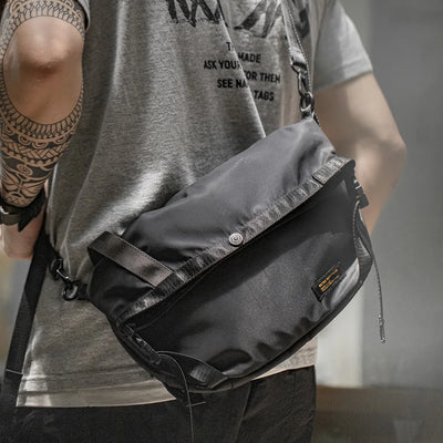 Maden Outdoor Large Capacity Crossbody Bags Men's Multifunctional Hiking Cycling Travel Adjustable Strap Shoulder Messenger Bag