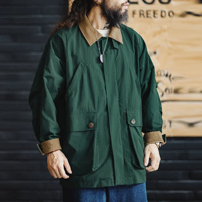 Traff Chaqueta Retro Safari de Pana