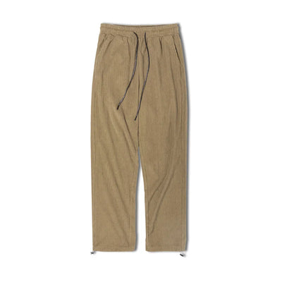 Maden Workwear Retro Knitted Elastic Waist Guard Pants Drawstring Sports Straight Tube Wide Leg Long Pants Men's Autumn