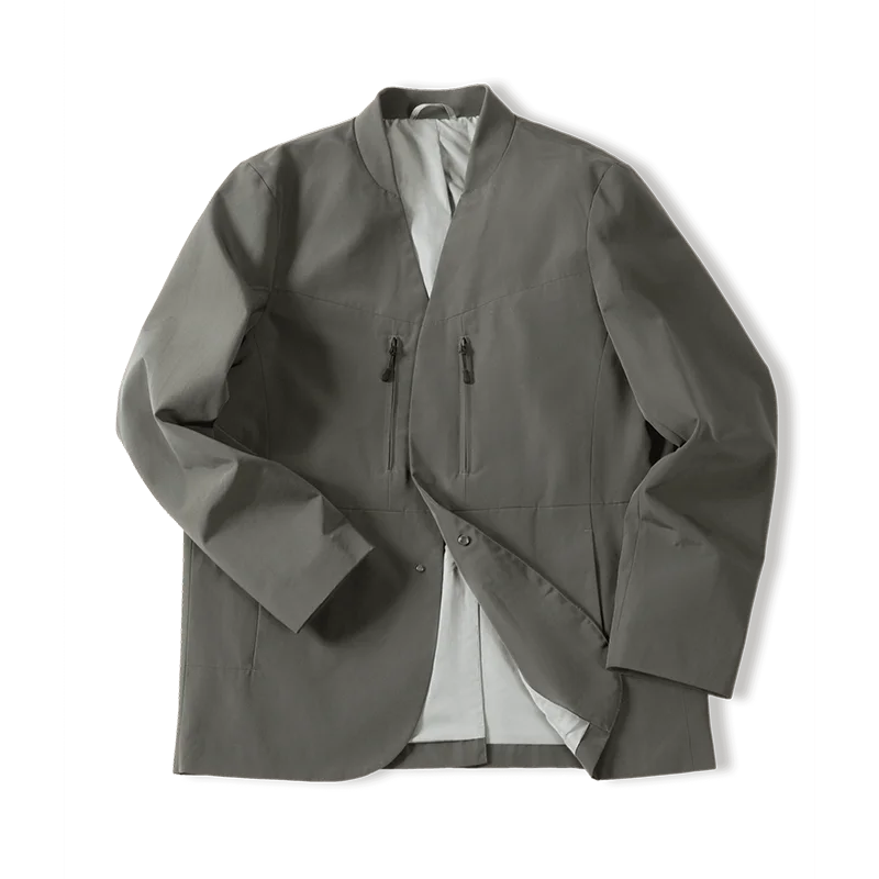 Maden Workwear American Casual Collarless Suit Jacket Men's Versatile Jacket Commuter Suit Top
