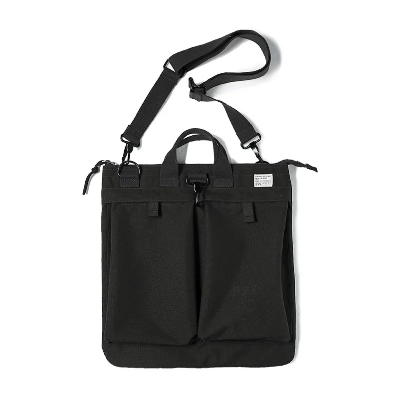 Maden Men's Tactical Gear Helmet Carry Bag Multi-pocket Flyer Travel Bags Computer Laptop Hand Bag Single Shoulder Zipper Bag