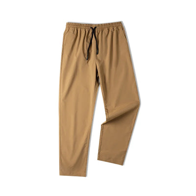 Maden Slight Stretch and Wrinkle-resistant Casual Pants for Men Straight Tapered Pants Male Fall Blazer Trousers Khaki Color