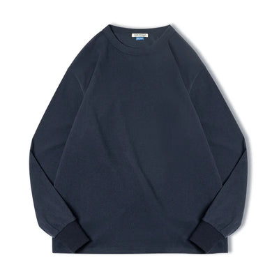 Maden Workwear American Style Plush Long Sleeved T-shirt Elastic Underwear Bottom Sweater Men's Autumn