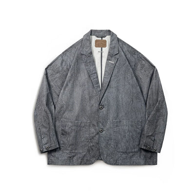 Maden New Casual Suit with Irregular Pattern Design Lapel Loose Blazers Cotton Jacket for Men's Spring and Autumn