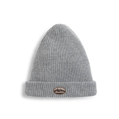 Maden Winter Knitted Wool Caps Men's Vintage All-match Melon Skin Hat Thick Casual Bonnet Unisex Cap Warmer Female Beanie Hats
