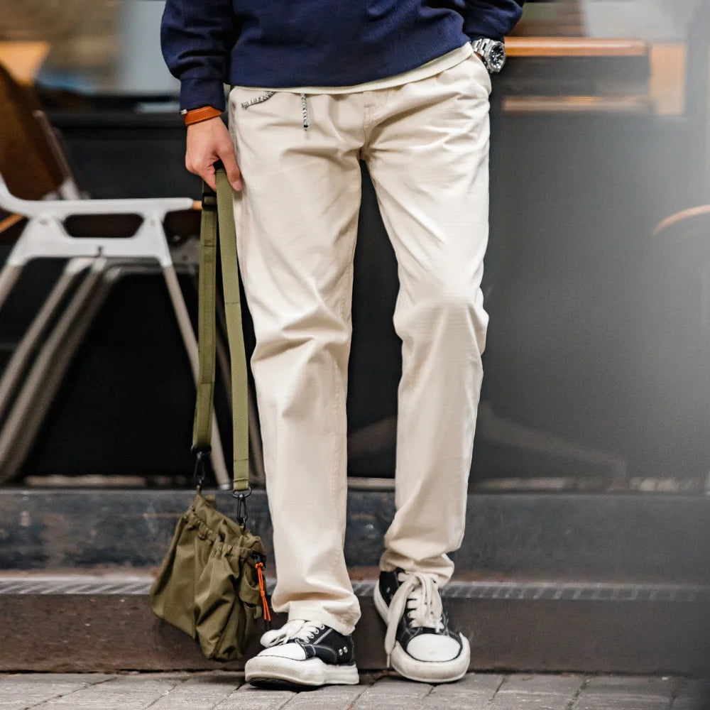 Maden American Vintage Cotton Seed Shell Casual Pants Amekaji Men's Loose Straight Pants Designer Essential Trousers Streetwear