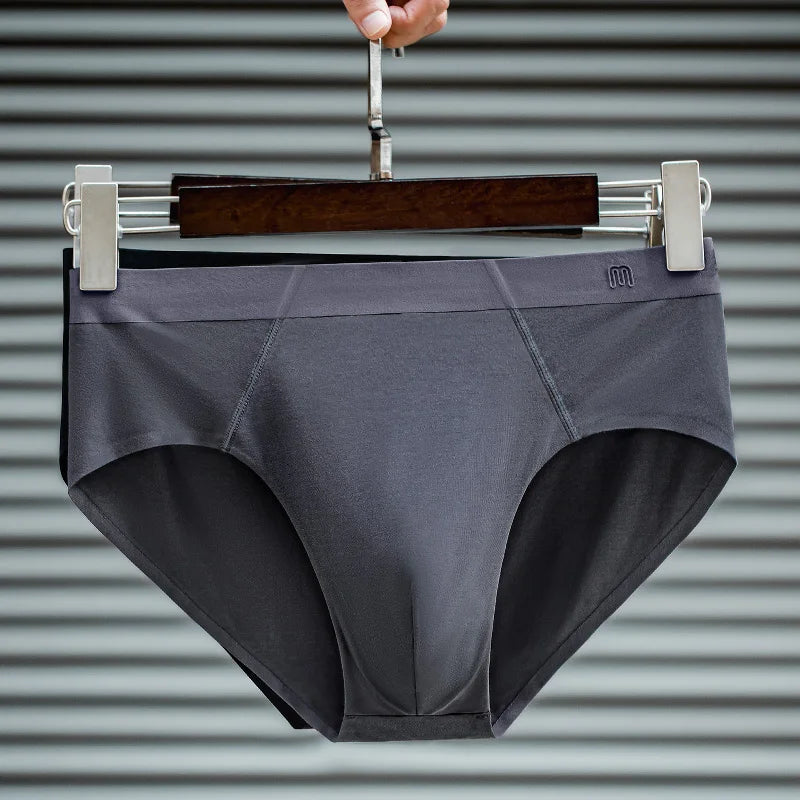 Maden Men's Briefs 60 Modal Non-marking Breathable Underpants Solid Mid-Rise Stretch Underwear Male Soft Sexy Panties Bikini