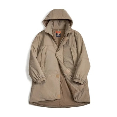 Maden Vintage Mid-length Padding Cotton Jackets Khaki Hooded Coat Pcu Level'7 Jacket for Men's Winter Warm Classic Parka Coat