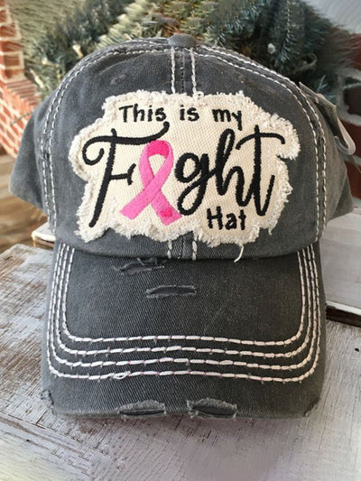Gorra de Béisbol Rosa Desgastada con Bordado