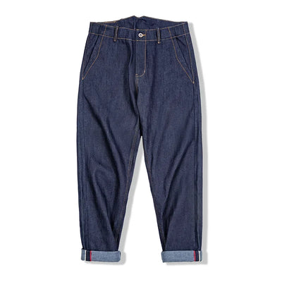 Maden Workwear American Vintage Original Cow Jeans Amekaji Denim Red Ear Straight Leg Trousers Men's Autumn