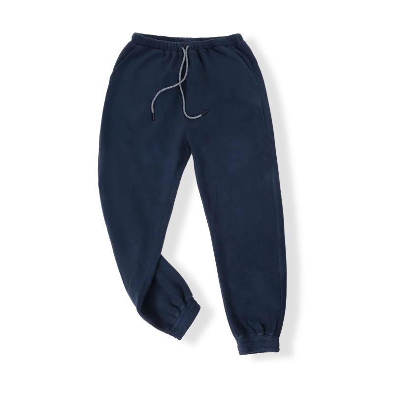Maden Casual Fleece Leggings Elastic Waist Trousers For Warmth Versatile Knitted Pants Men's Sweatpants