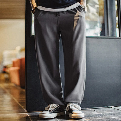 Maden Men's CleanFit Dress Pants Solid Color Lightweight Office Trousers with Elastic Waist Timeless Tailored Suit Pants Casual