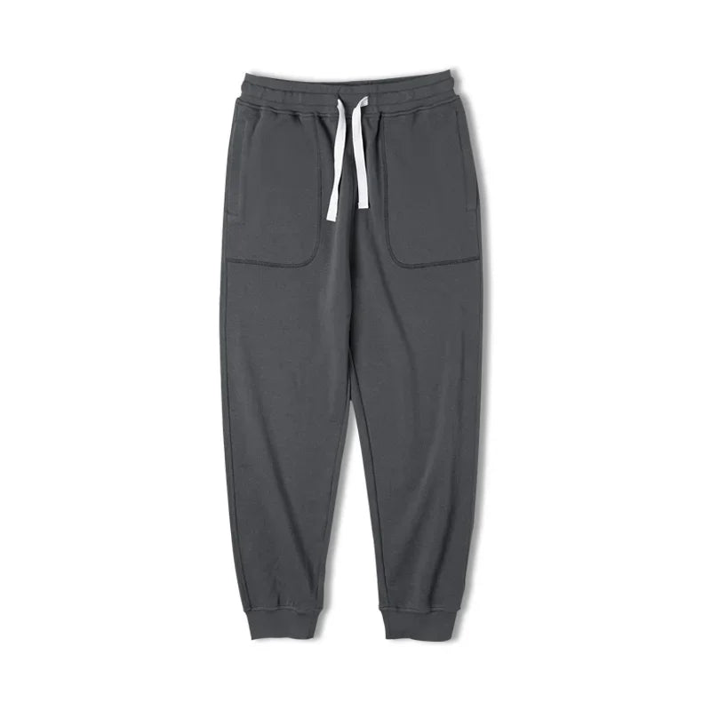 Maden Men's Large Pocket Drawstring Gray Sweatpants Running Workout Training Pants Comfortable Elastic Waist Mens Jogger Pants