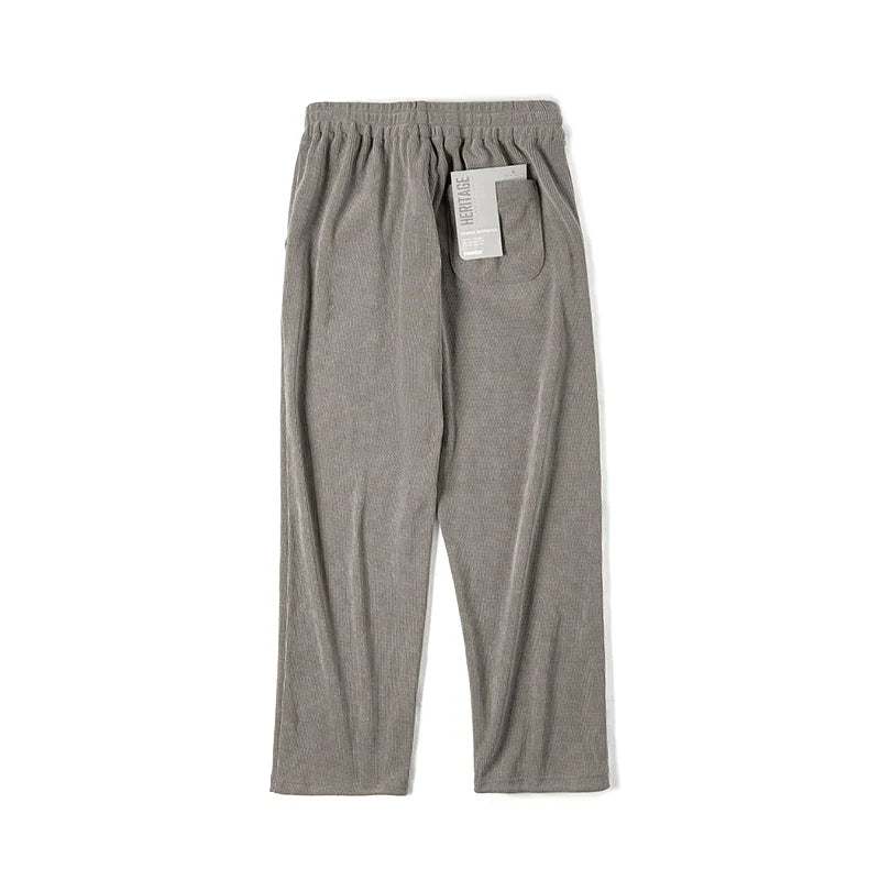 Maden Work Clothes With No Ironing And Sagging Sensation Pants With Straight Legs Imitation Corduroy Long Pants For Men